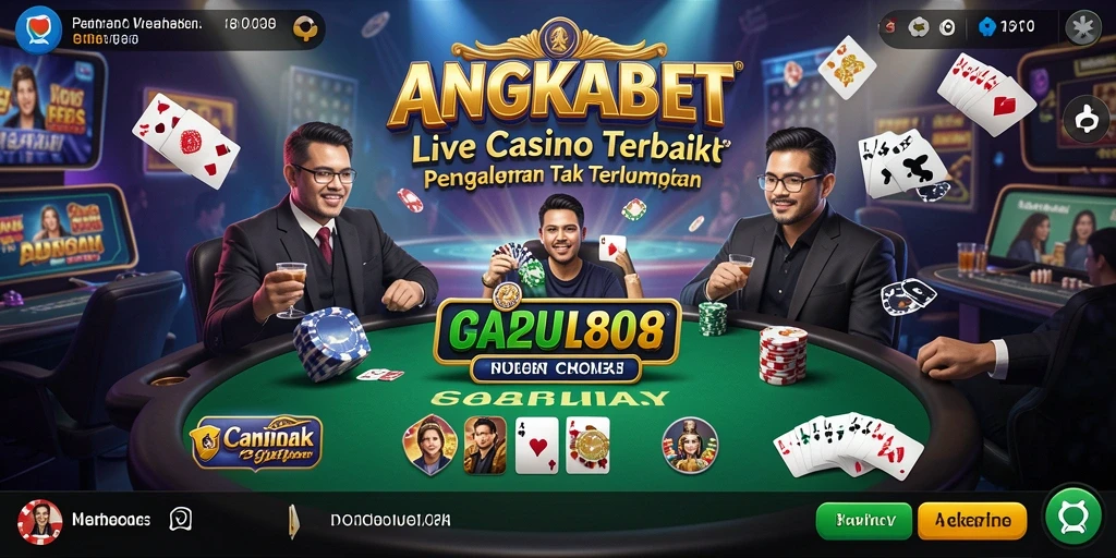Gameplay Live Casino ANGKABET yang menegangkan dan interaktif.