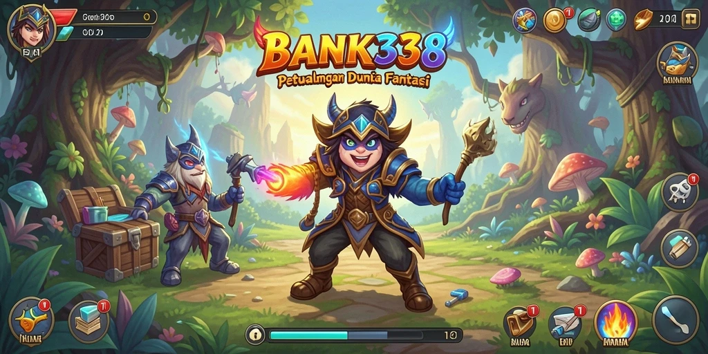 Tampilan gameplay petualangan yang menarik dari BANK338.