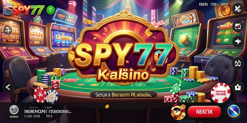 Screenshot gameplay SPY77 menampilkan antarmuka permainan Kasino yang menarik.