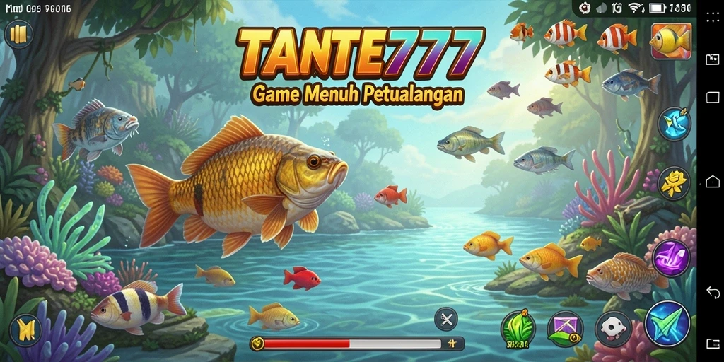 Tampilan menarik dari gameplay memancing di TANTE777.