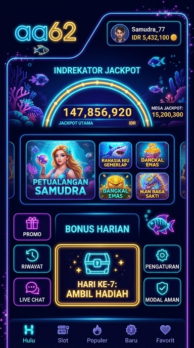 Screenshot antarmuka aplikasi di aa62 yang ramah pengguna.